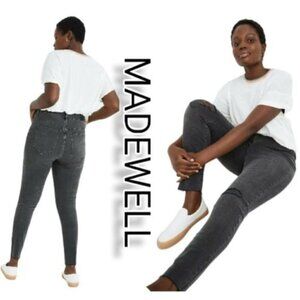 Madewell Curvy High Rise Skinny Jeans Black 25